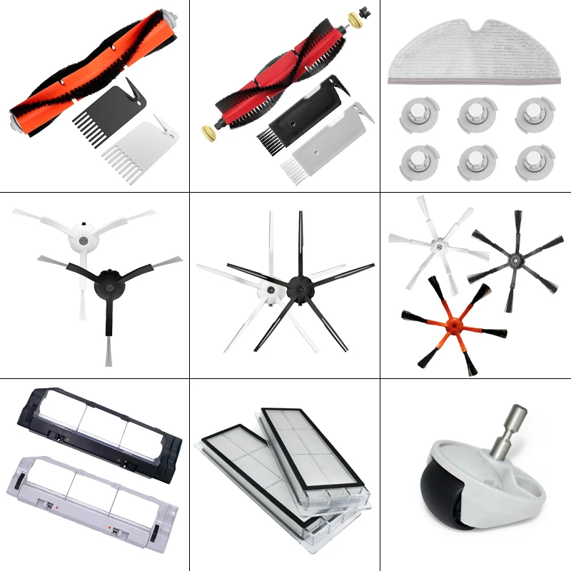 Запасные части для XiaoMi Roborock E4, E25, E35, s5, s50, s51, s55, s6, s60, s61, s65, s6