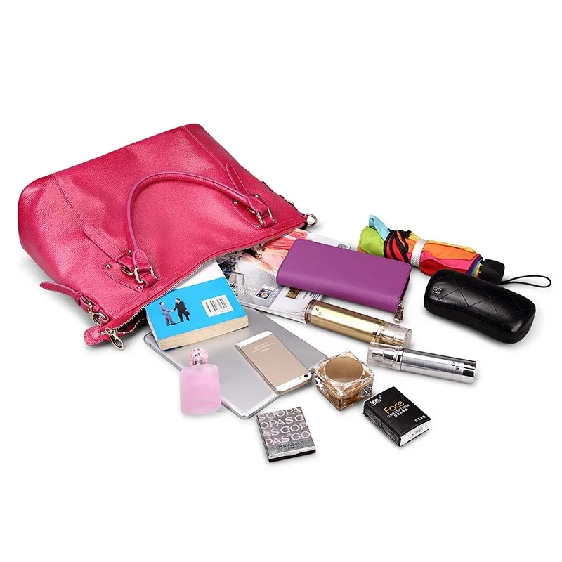 

New Women Fashion Genuine Cow Leather Large Capacity Handbags Female Brand Shoulder Bag Casual Tote Luxury Cross Body Bag