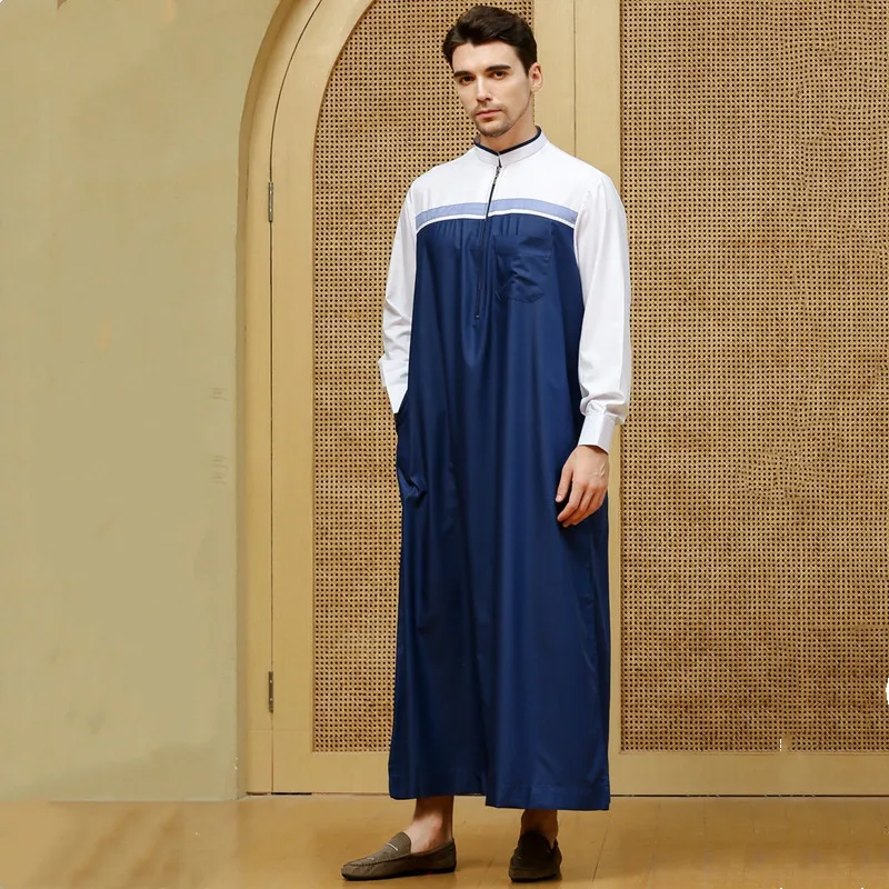 

Muslim Men Jubba Thobe Islamic Arab Kaftan Loose Casual Long Robes Retro Dubai Saudi Arabia Caftan Men Clothes Djellaba Abaya