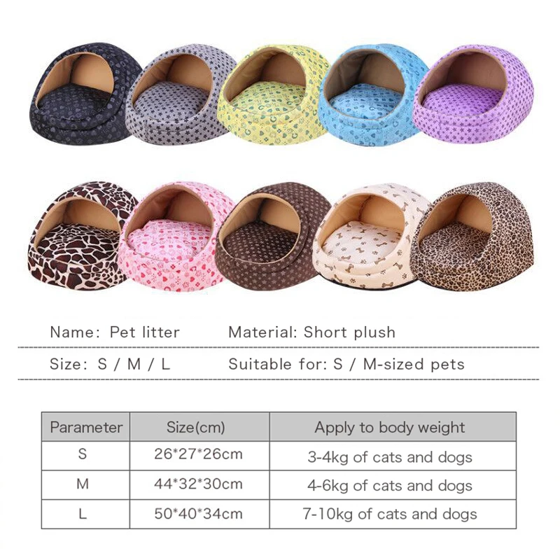 

Winter Pet Cat Bed House Warm Soft Mat Bedding Cave Basket Breathable Non-slip Pet Nest For Cat Dog Puppy Kennel Kitten Cushion