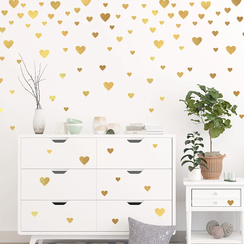 Виниловые наклейки на стену в форме сердца для детской комнаты маленькой девочки