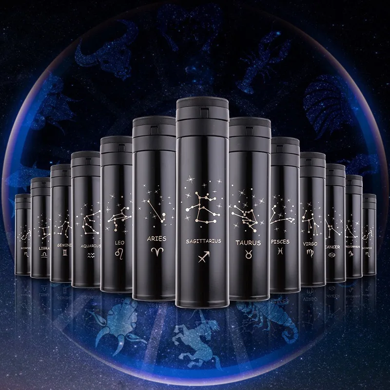 Новый термос с двенадцатью созвездиями креативная бутылка для воды из