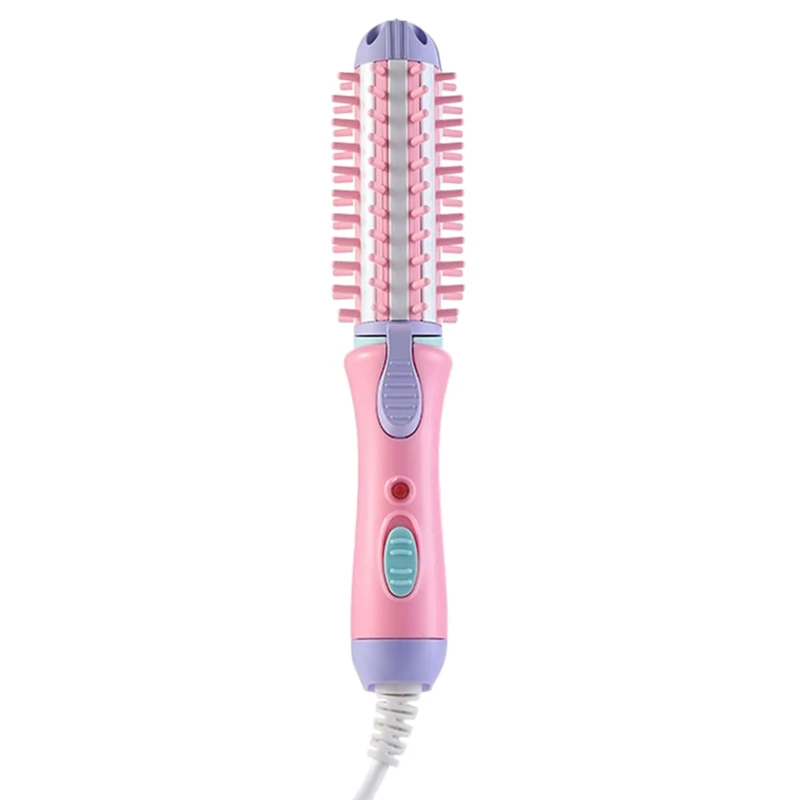 

Electric Hair Styler Curler Curling Irons Dryers Travel Hair Straightener Ceramic Ionic Hair Curler Hot Brush Eu Plug#Pink