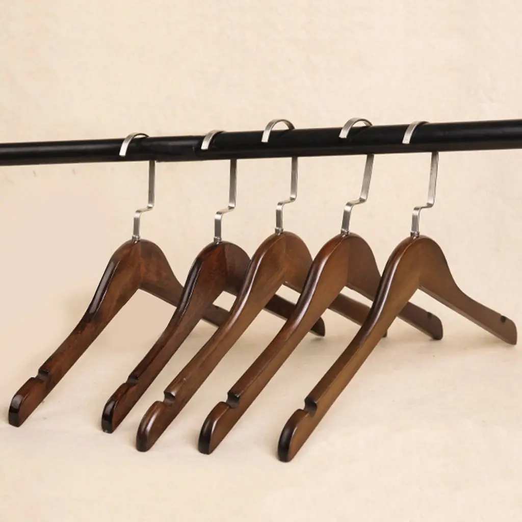 

Набор из 5 винтажных деревянных вешалки, вешалка для пальто, костюмов, одежды, гардероба, деревянные вешалки