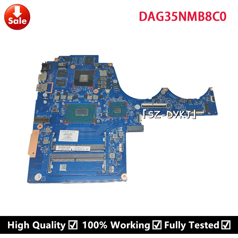 

For HP 15-AX Mainboard L62107-601 L60211-601 DAG35NMB8C0 with 1050 3GB i7-9750H SRF6U Laptop motherboard