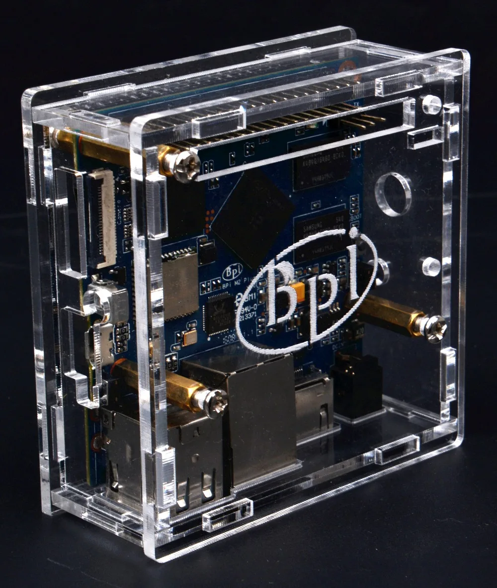 Хорошее качество прозрачный акриловый корпус для Banana Pi M2 + доска | Компьютеры и