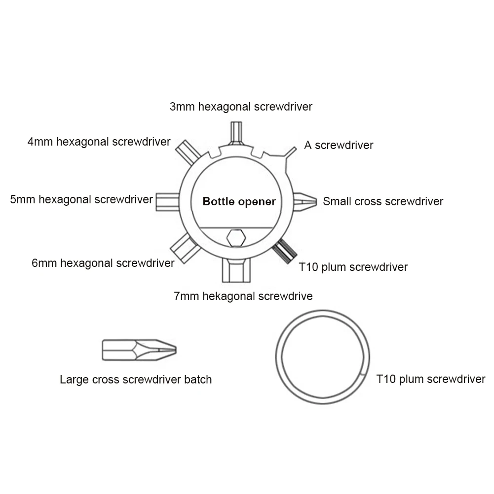 

Stainless steel bicycle repair tool 12 in 1 multi-function screwdriver screwdriver bicycle portable dustproof bicycle parts