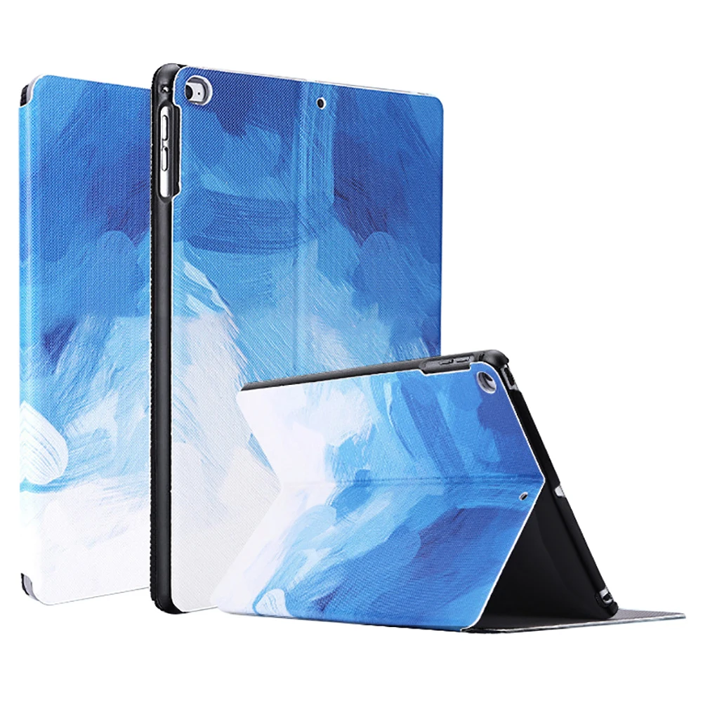 Для iPad 9 7 дюймов 2017 2018 чехол для планшета с мраморным узором откидной подставка 5 6