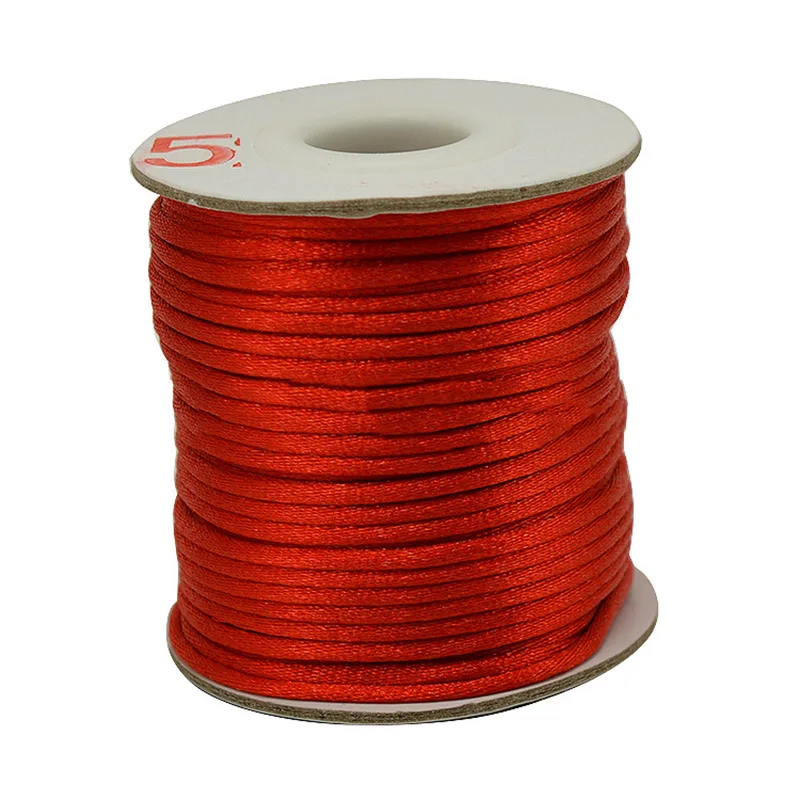 2 5 мм 24 м/рулон сатиновый нейлоновый шнур с китайским узлом разные цвета веревка