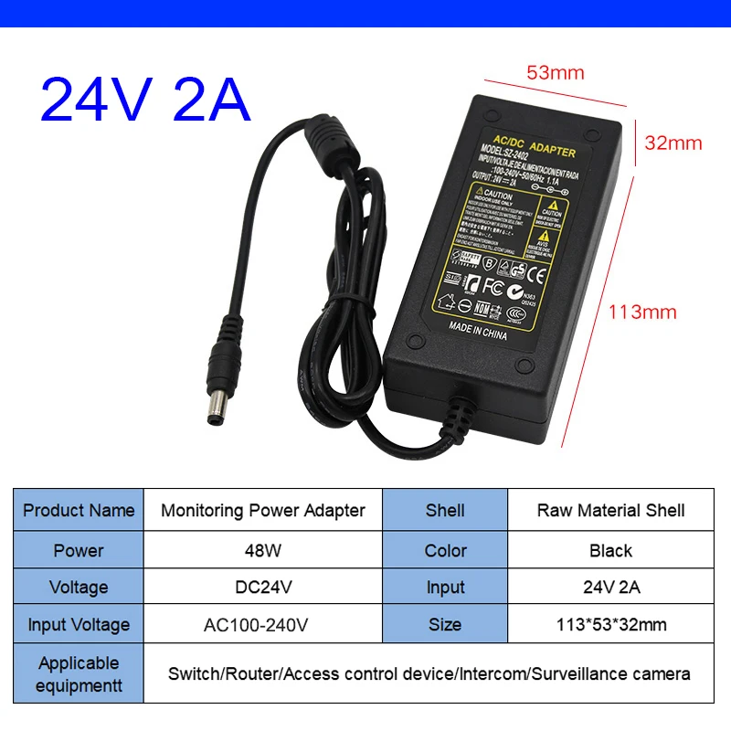 DC 24V Lighting Transformer 1A 2A 3A 5A Switching Power Supply AC100V-240V Adapter For CCTV LED Strip Light Tape Lamp | Освещение