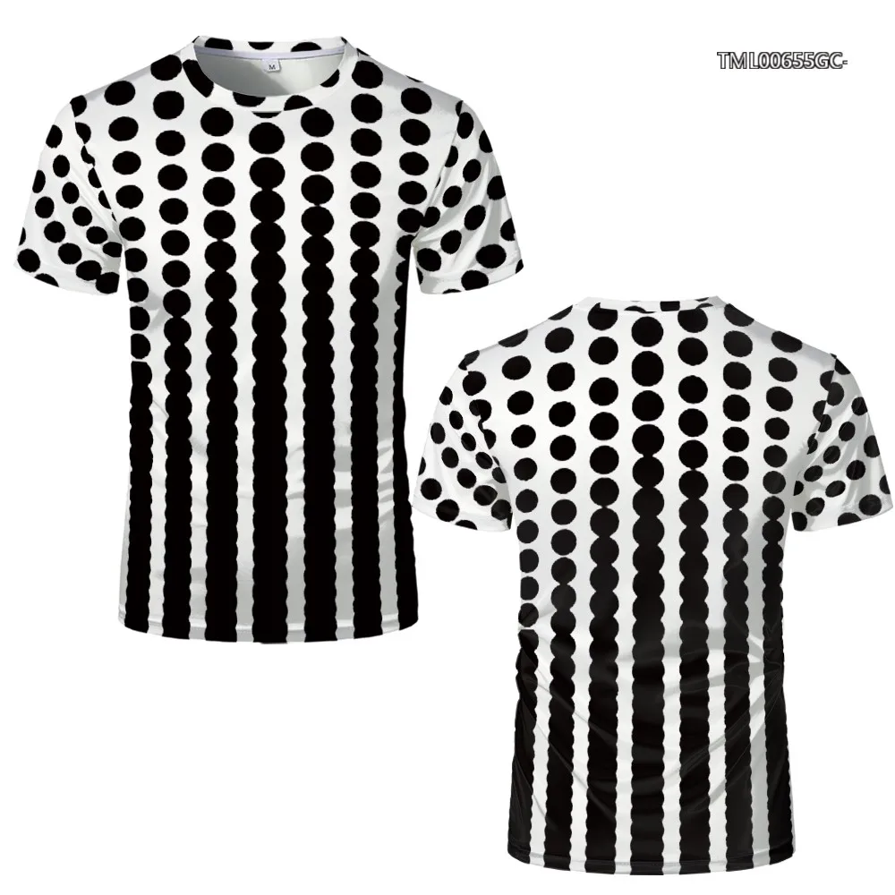 

Novelty square geometry 3D print T-shirt multi color hole gradient creative t-shirt men's casual ventilation short sleeve top