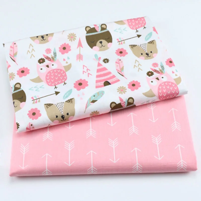 2 шт. детская хлопковая ткань с цветочным принтом | Дом и сад