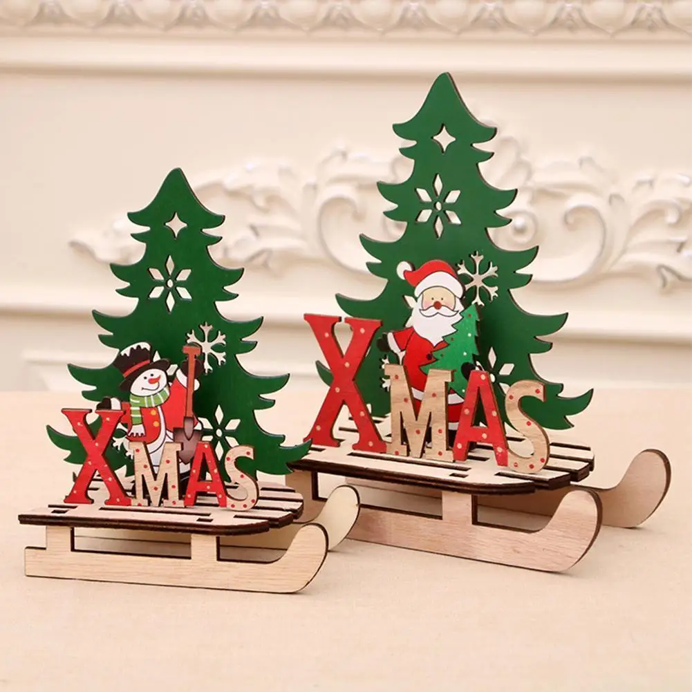 

Wooden Christmas Decoration For Home Christmas Tree Pendant Christmas Wood Ornaments Christmas New Year Party Small Gift P4Q4