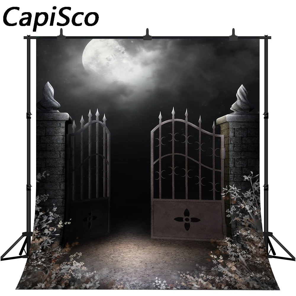 Capisco фотография Фон железная дверь Темный ужасающий Хэллоуин фон фотобудка для