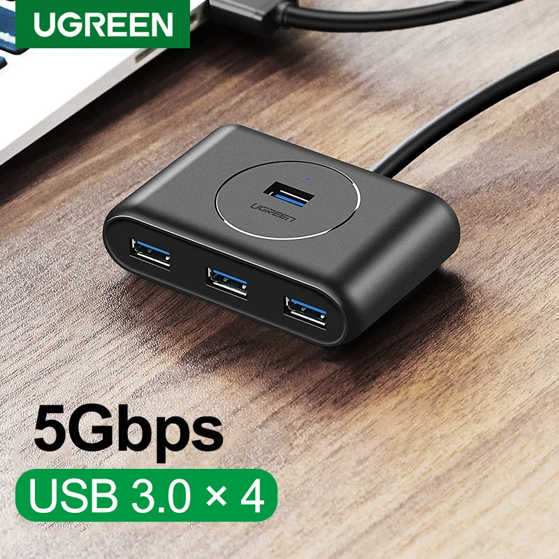 ugreen 4 port usb 3 0 hub high speed usb splitter for hard drives notebook pc computer accessories flash drive mouse keyboard free global shipping