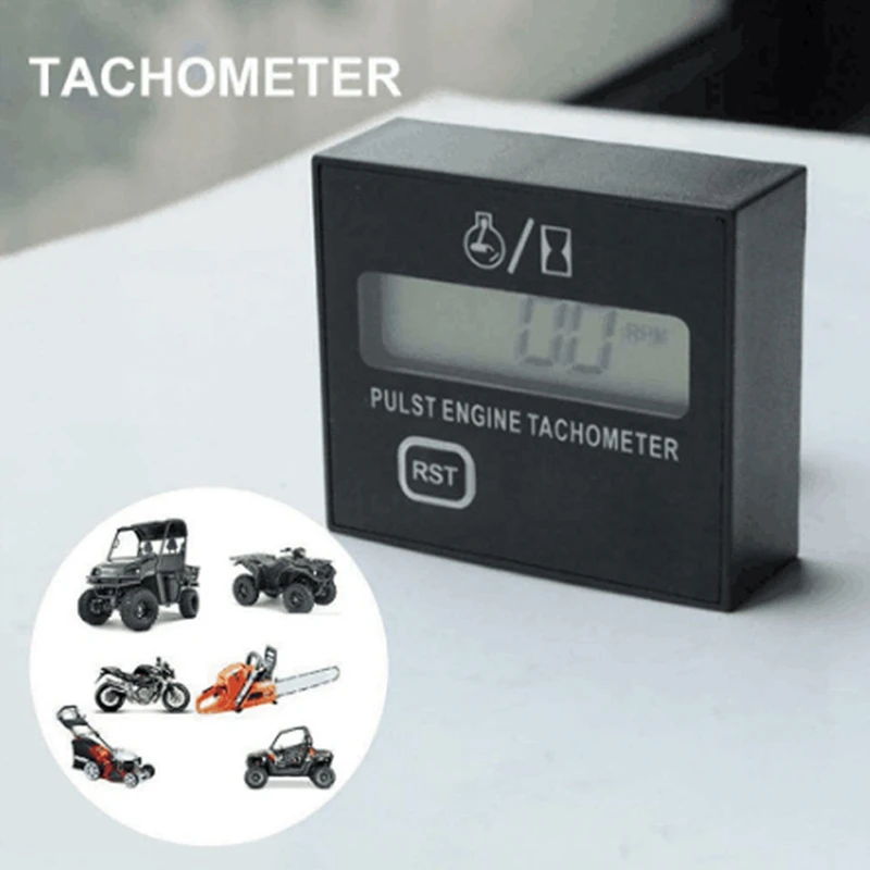 Motorcycle Tachometer for Small Engine Inductive Hour Meter Chainsaw Marine ATV UTV | Автомобили и мотоциклы