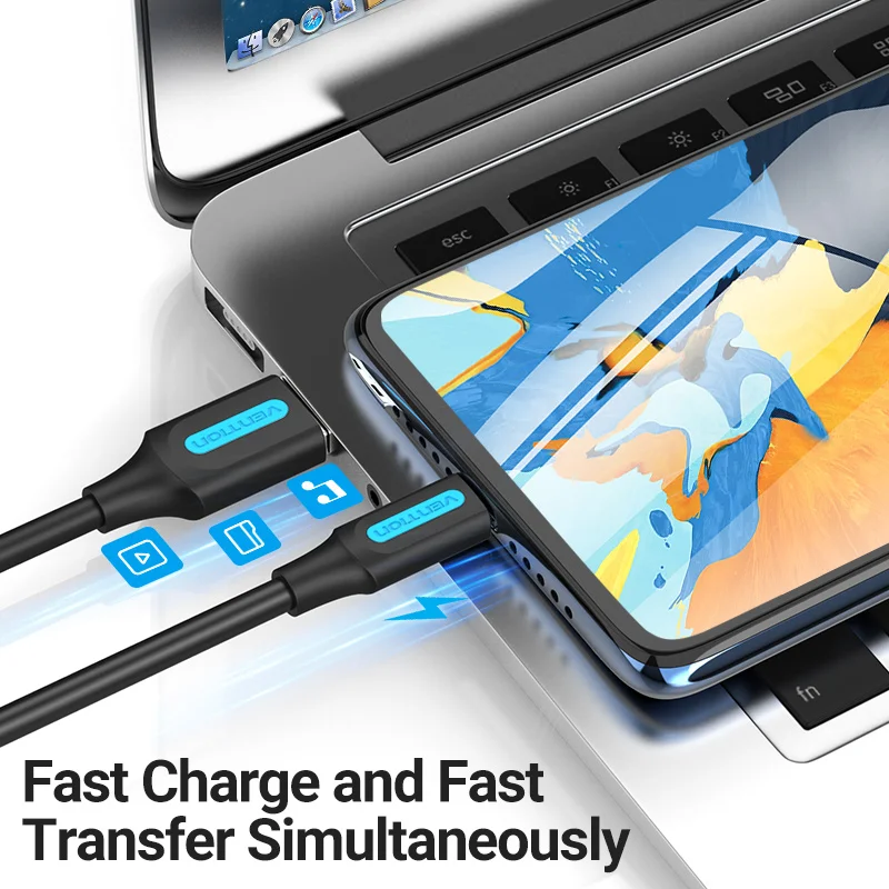 Vention Micro USB Cable 3A Fast Charging USB Data Cord for Samsung S7 S6 Note Xiaomi Huawei HTC Mobile Phone USB Charger Wire