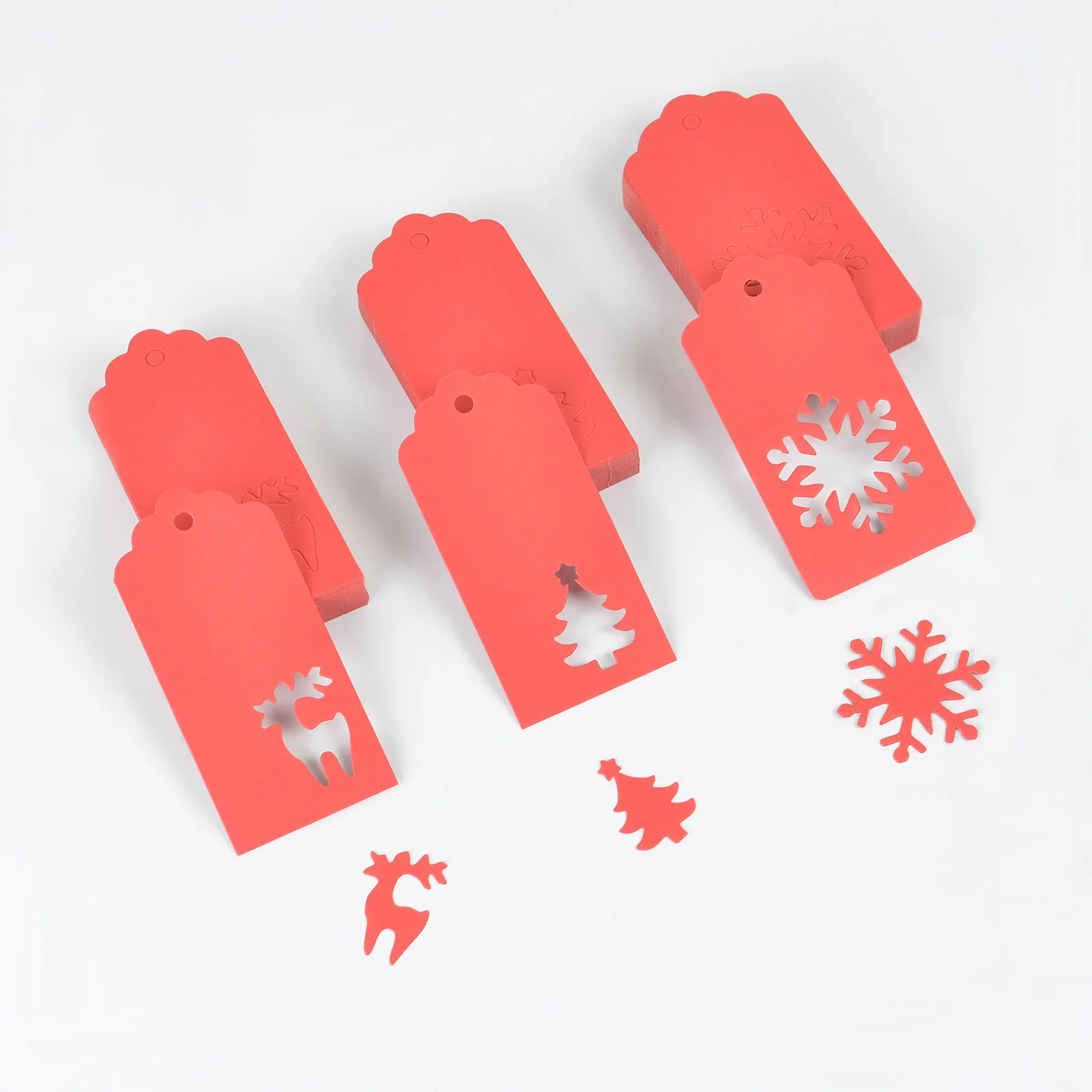50 шт. Рождественский Бумажный Подарочный ярлык Санта Клаус Снежинка подарок