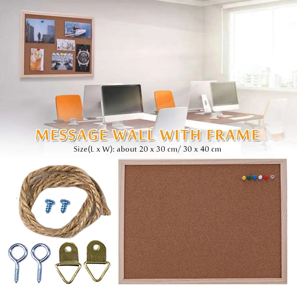 Cork Board Hanging Bulletin Kindergarten Pictures Background DIY Classroom Living Room Photo Display Message Wall With Frame | Дом и сад