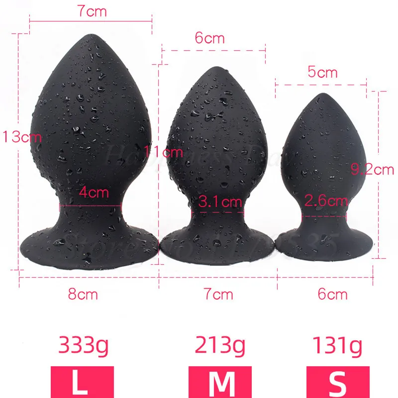 3Size Squeezable Huge Butt Plug With Sucker Silicone Soft Large Anal Speculum Anus Heavy G-spot Prostate Massager Sexy Shop | Красота и
