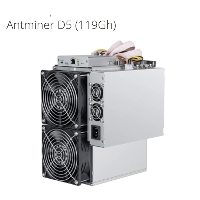 

Antminer D5 119Gh/s X11 Miner D5 Dash Asic Miner 1566W with PSU Used