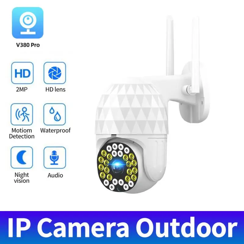 

2MP WIFI IP Camera Outdoor HD Full Color Night Version PTZ Waterproof Security Speed Camera AI Human Detection Camcorders