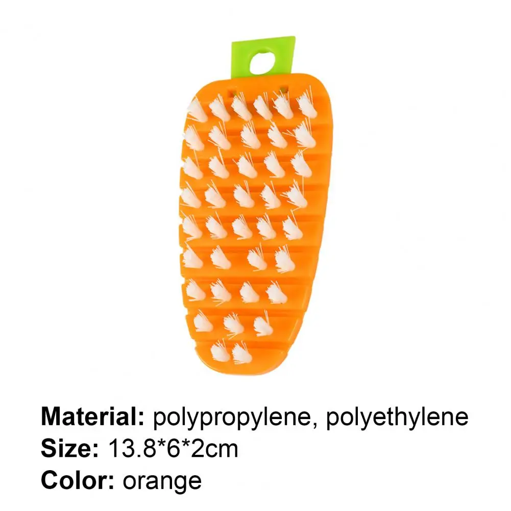 

Vegetable Cleaning Brush Multifunctional Carrot Shape PP Adorable Potato Scrubber for Kitchen