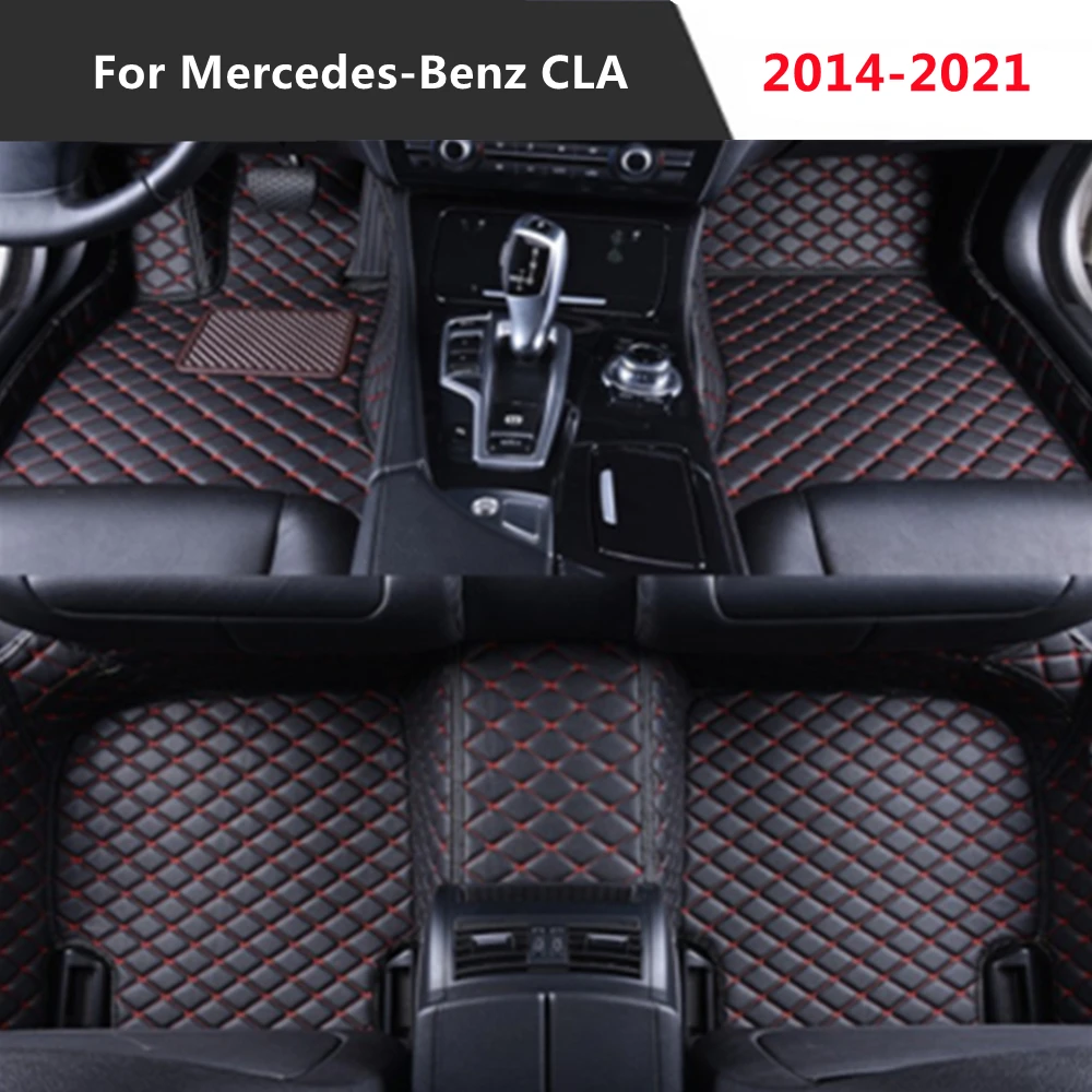 

For Mercedes-Benz CLA (2014-2021 YEAR) 2015-16-14-18-19-2020 Leather Custom Auto Car Floor Foot mat Car Styling Custom Fit