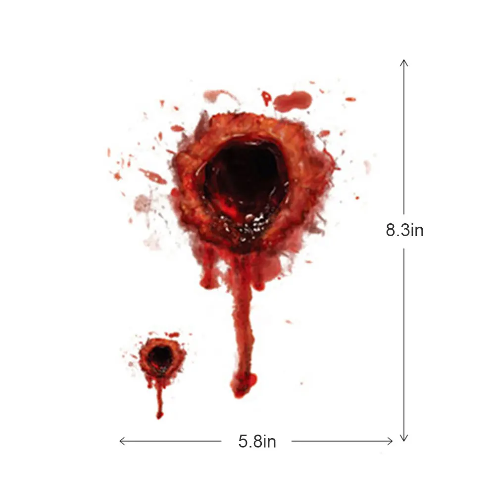 11 шт. 2019 искусственная Татуировка Хэллоуин ужасная рана временная татуировка