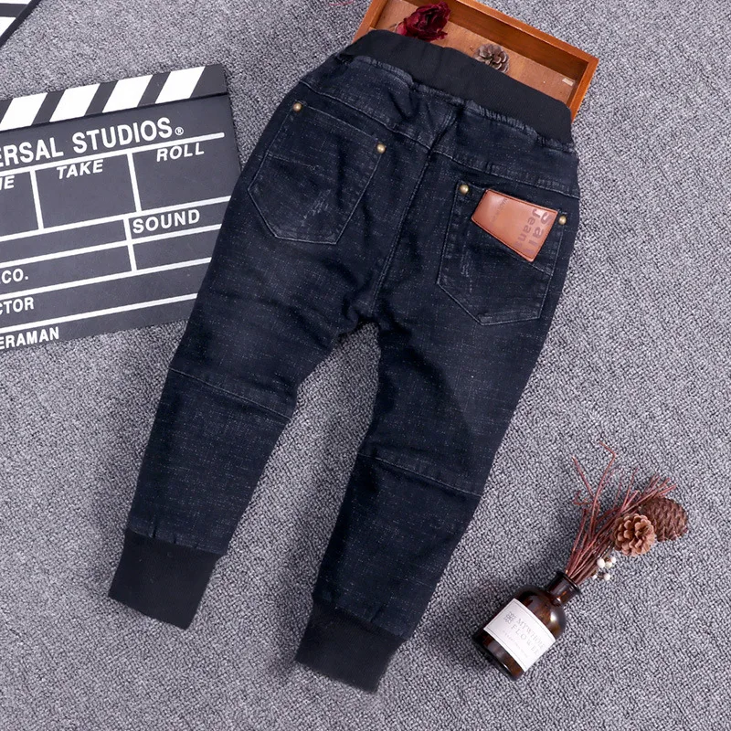 

Baby Boy Denim Jeans Pants Children's Denim Trousers Kids Black Designed Pants Solid Toddler Leggings pants 2-8 Years clothes