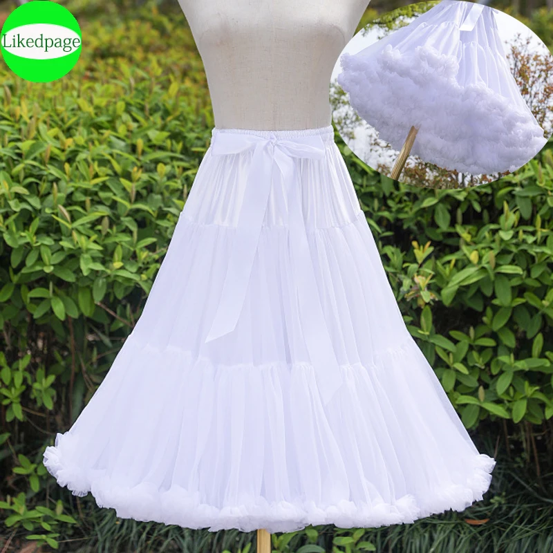 

Lolita Dress Petticoat Underskirt Tutu White Tulle Jupon Femme Halka Pod Sukienke Enaguas De Mujer Falda Sottogonna Fluffy Saia