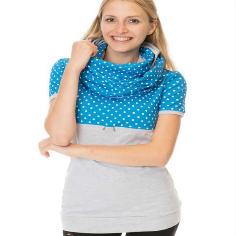 Платье для беременных с коротким рукавом платье защиты от лактации (да шарф)