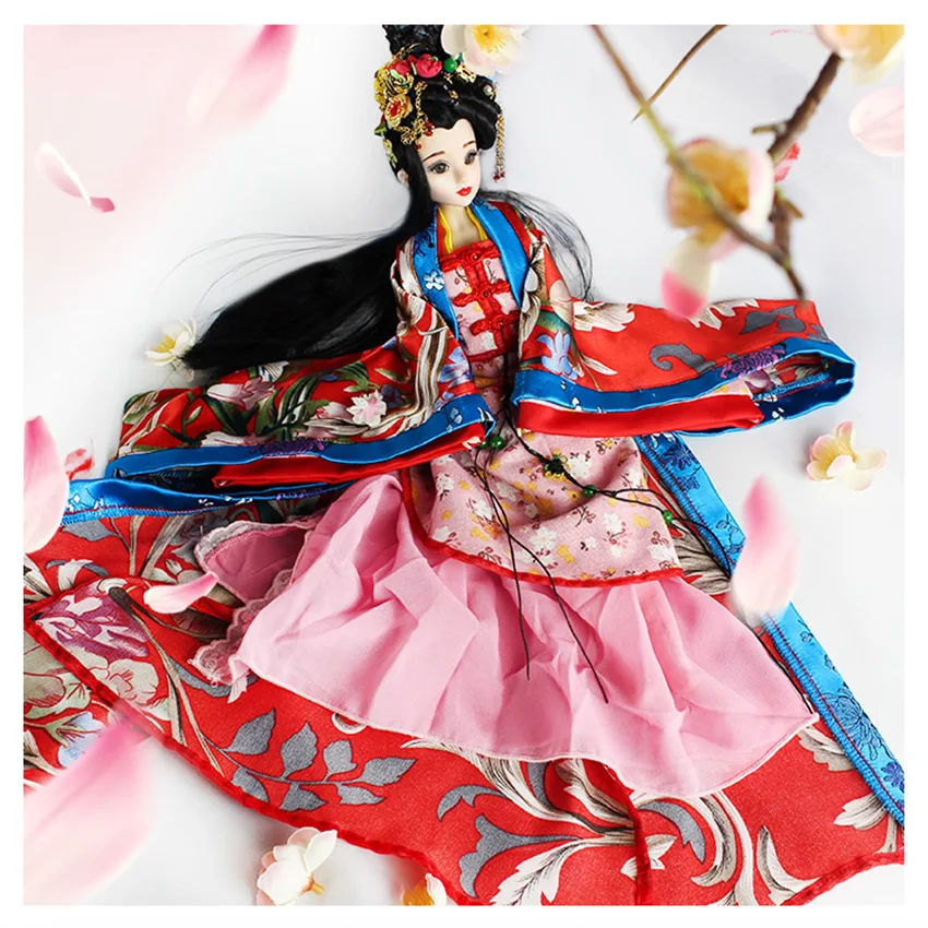

34CM Chinese Traditional Princess Doll For Girls Simulation Dolls Girls Beautiful BJD Collectible Toy With Dress+Headdress ZL848