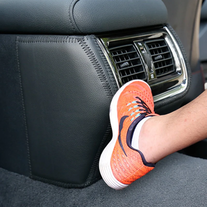 

Car Armrest Box Protection Pad Rear Seat Anti Kick Mat Interior PU Leather Decoration Accessories For Toyota Crown S210 2013-18