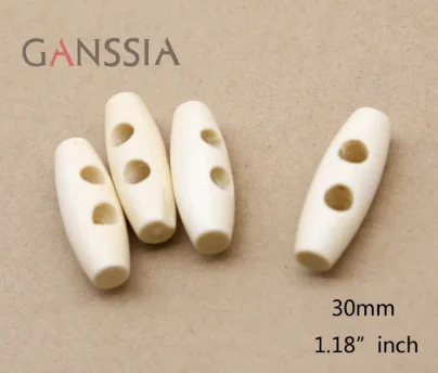 20 шт./лот пуговицы из рога в форме оливкового дерева деревянные для шитья одежды