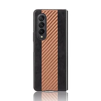 for samsung z fold 3 spliced carbon fiber leather pattern protective cover for samsung z fold 3 galaxy z 5g