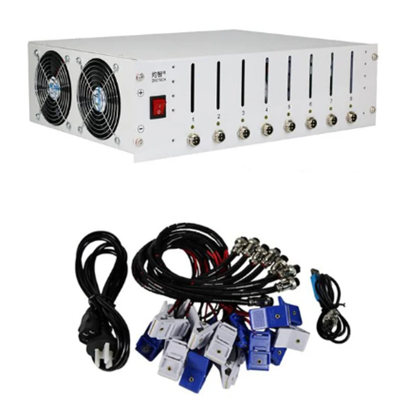 8 канальный тестер емкости литиевой батареи 18650 тест на зарядку и разгрузку