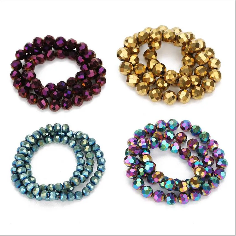Бусины из натурального камня золотые радужные розовые серебряные граненые
