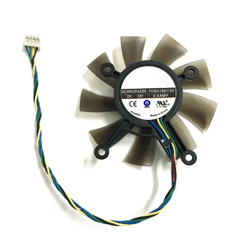 

75MM FD8015U12S DC12V 0.5AMP 4PIN Cooler Fan For ASUS GTX 560 GTX550Ti HD7850 Graphics Video Card Cooling Fans