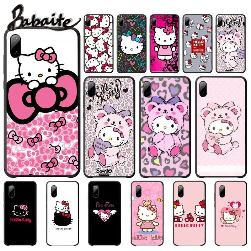 Фото Babaite милый чехол Hello Kitty для Iphone 5 5c Se Se2 6 6s 7 8 Plus X мобильный телефон аксессуары |