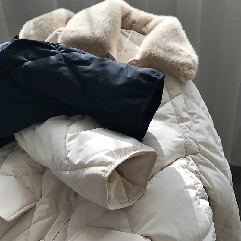 Mooirue осень зима уличная куртка пальто Femme длинная хлопковая стеганая одежда со стразами свободная пуховая хлопковая свободная парка
