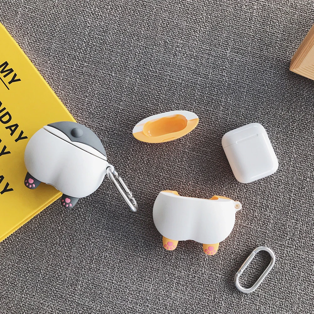 Милый 3D чехол для наушников Keji Ass AirPods 3 2 1 мягкий силиконовый мультяшный