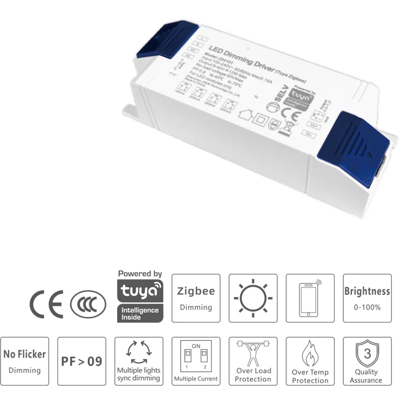 Умный трансформатор Tuya Zigbee светодиодный адаптер с регулируемой яркостью
