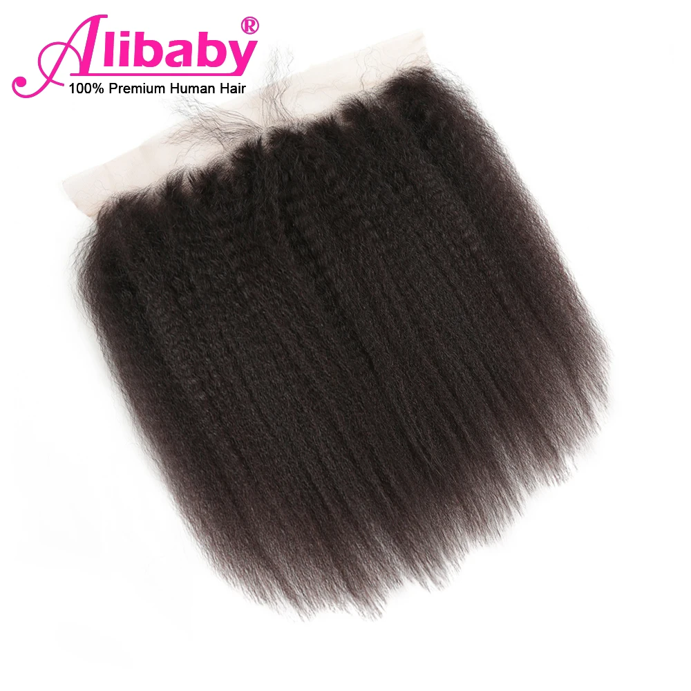 Alibaby малазийские волосы 13 × 4 швейцарские фронтальные курчавые прямые Remy