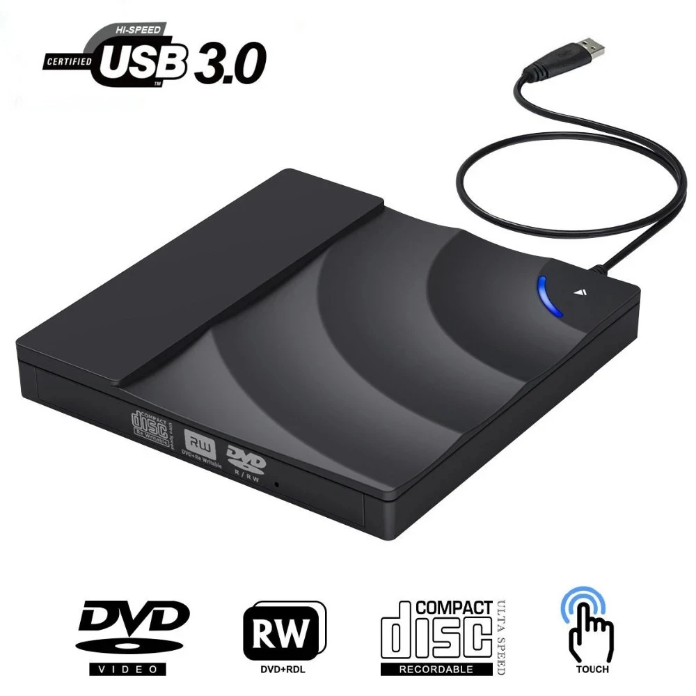 Высокоскоростной DVD привод USB 3 0 портативный тонкий CD для ноутбука проигрыватель