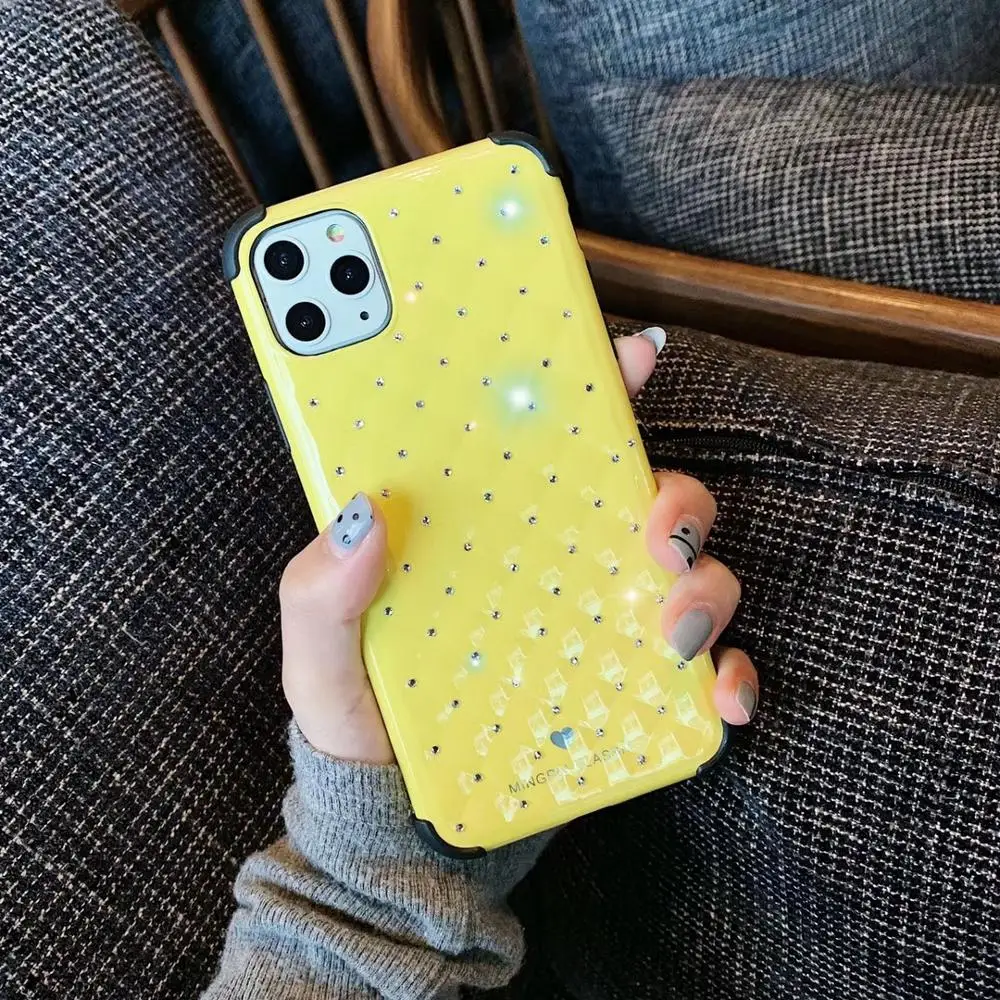 Luxury Candy Color Diamond Phone Case for iPhone 11 11pro max 6s 7 8 plus x xs xr xsmax Shockproof Shell Cover Coque |