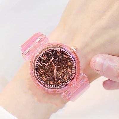 pink2 Модные милые детские часы для девочек, часы для детей, яркие цвета, звездное небо, силиконовые детские наручные часы для студентов, дропшиппинг - Цвет: pink2