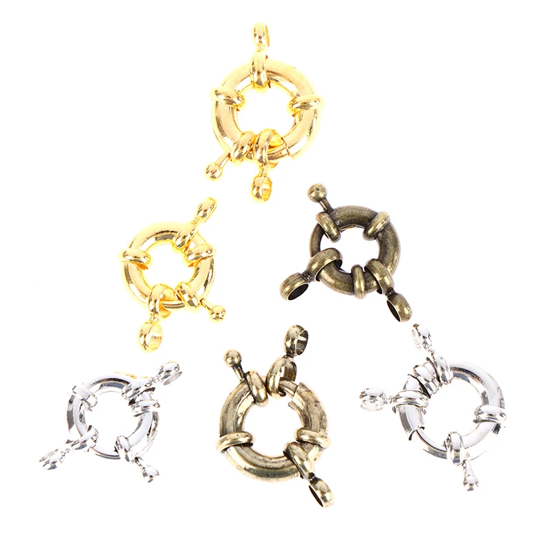 

HOT 10pcs 11mm 13mm Copper Sailor Clasps Connector Fit Charm Bracelets End Clasps DIY Jewelry Making Findings Necklace Clasp