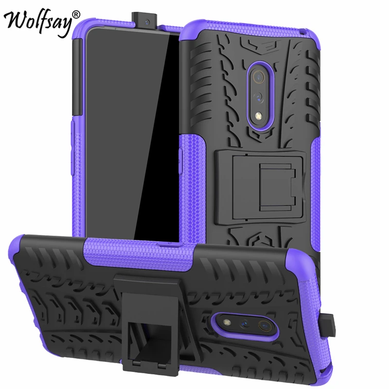 wolfsay case for realme x case soft rubber plastic case for oppo realme x rmx1901 cover realme x shockproof kickstand fundas free global shipping
