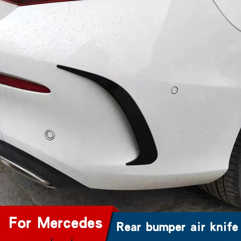 Автомобильные Стикеры из углеродного волокна украшение заднего бампера для Mercedes